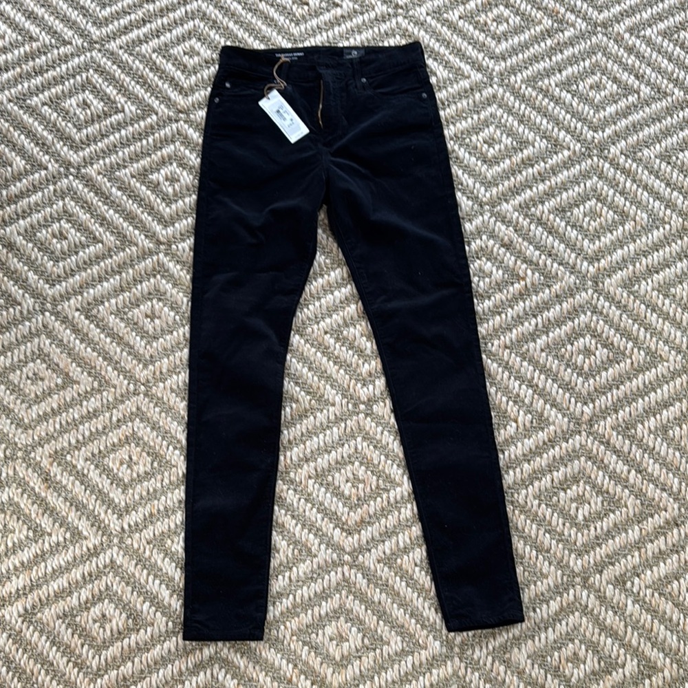 AG Women's Black Velvet Jeans